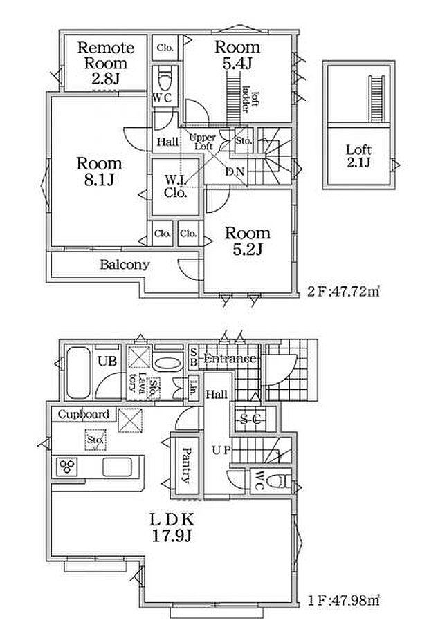 【2号棟　間取図】