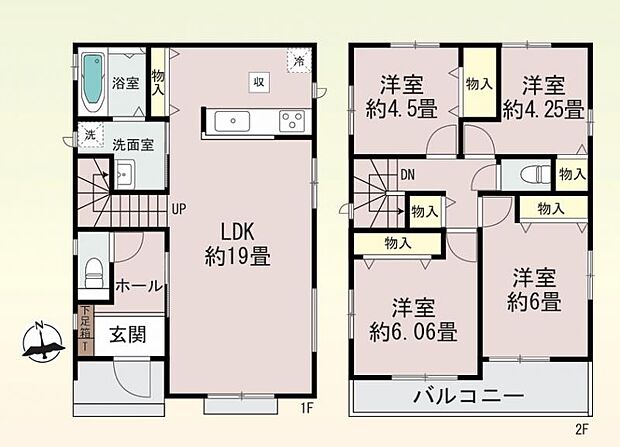 【B号棟　間取図】