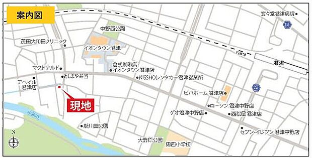 【現地案内図】◆ご来場の際はデザイン工房みらいまでお問い合わせください。