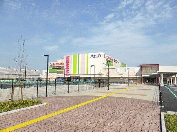 アリオ市原 車で20分。約70の専門店と、映画館、イトーヨーカドーから構成される千原地区最大級のショッピングセンターです。 7700m