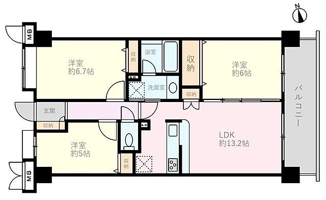 間取り メイツ哲学堂公園 2階/-