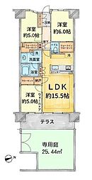 オーベル板橋本町 3LDKの間取図画像