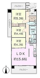 ザ・ステイツ常盤台東山コモンズ 201 3LDKの間取り