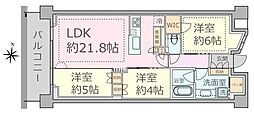 パークシティー高田馬場 3LDKの間取図画像
