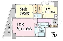 セザール平和台ガーデン 2LDKの間取図画像