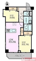 ライオンズマンション桜台第2 2LDKの間取図画像
