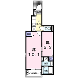 サウスブルック 2Kの間取図画像