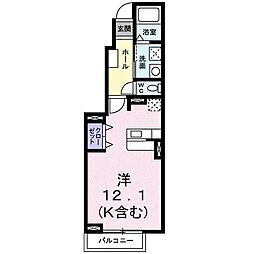 プリマクラッセ ワンルームの間取図画像