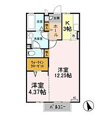 雅 2Kの間取図画像