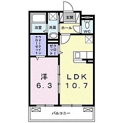 N・Sグランデ 1LDKの間取図画像