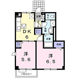 K・ビレッジ 2DKの間取図画像