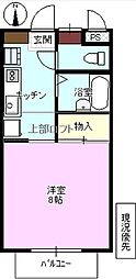サン・アベニュー青波 1Kの間取図画像