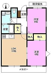ガーデンハウス 2LDKの間取図画像