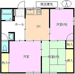 朝陽駅前戸建　Ａ 1階3DKの間取り