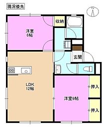 プリムローズ北長野C 2LDKの間取図画像