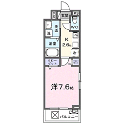 sumikawa 1Kの間取図画像
