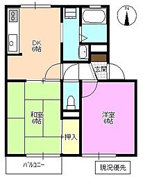 アーバン宮北 2DKの間取図画像