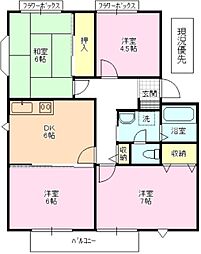 アメニティタウンK&KC 4DKの間取図画像