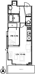 laPerla 1LDKの間取図画像