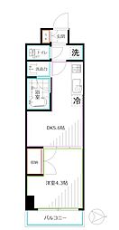 JR中央本線 中野駅 徒歩10分の賃貸マンション 3階1DKの間取り