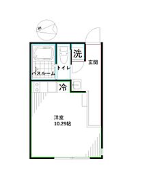 東京メトロ丸ノ内線 新高円寺駅 徒歩2分の賃貸マンション 4階ワンルームの間取り