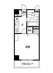 西武新宿線 野方駅 徒歩13分の賃貸マンション 2階1Kの間取り