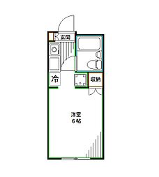東京メトロ丸ノ内線 新高円寺駅 徒歩6分の賃貸マンション 3階ワンルームの間取り