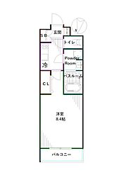 東京メトロ丸ノ内線 方南町駅 徒歩10分の賃貸マンション 1階1Kの間取り