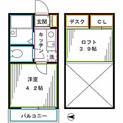 東京メトロ丸ノ内線 東高円寺駅 徒歩5分の賃貸アパート 1階1Kの間取り