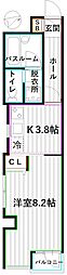東京メトロ丸ノ内線 新高円寺駅 徒歩6分の賃貸マンション 5階1DKの間取り