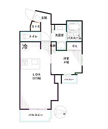 東京メトロ丸ノ内線 東高円寺駅 徒歩8分の賃貸マンション 6階1LDKの間取り