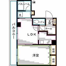 都営大江戸線 練馬駅 徒歩12分の賃貸マンション 3階1DKの間取り