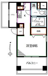 西武新宿線 野方駅 徒歩9分の賃貸マンション 3階ワンルームの間取り