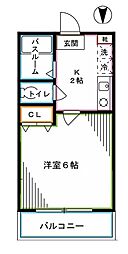 ハウズ高円寺 1Kの間取図画像