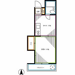 上野ハイツ 1DKの間取図画像