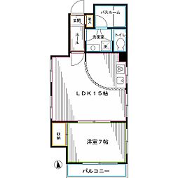 シャトーフェニックスたかやま 1LDKの間取図画像