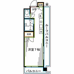 エスアイビル ワンルームの間取図画像