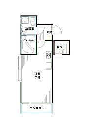AXISCOURTKOENJI ワンルームの間取図画像