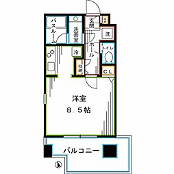 パークウェル高円寺 1Kの間取図画像