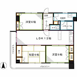 ロイヤルマリンハイム 3LDKの間取図画像