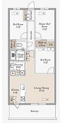 KDXレジデンス武蔵境II 1階3LDKの間取り