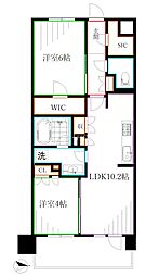 トラープランド蒼麗館 3階2LDKの間取り
