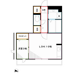 REGALO 1階1LDKの間取り