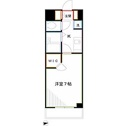 JR中央本線 武蔵小金井駅 徒歩11分の賃貸マンション 3階1Kの間取り