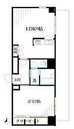 日神パレステージ三鷹 3階1LDKの間取り