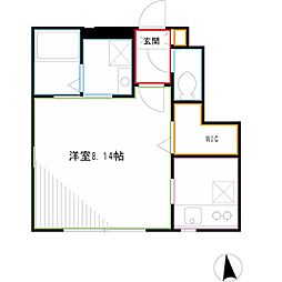 サニータウン武蔵野A 1階1Kの間取り
