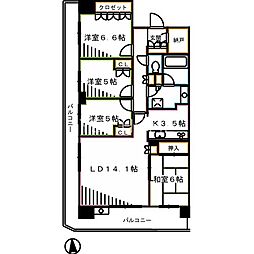 デライトシティブレスコート 4LDKの間取図画像