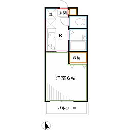 ソフィア武蔵野 1Kの間取図画像