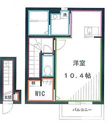 メゾン・クレール ワンルームの間取図画像