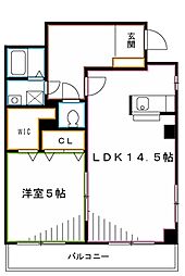 エクセレントシティ 1LDKの間取図画像